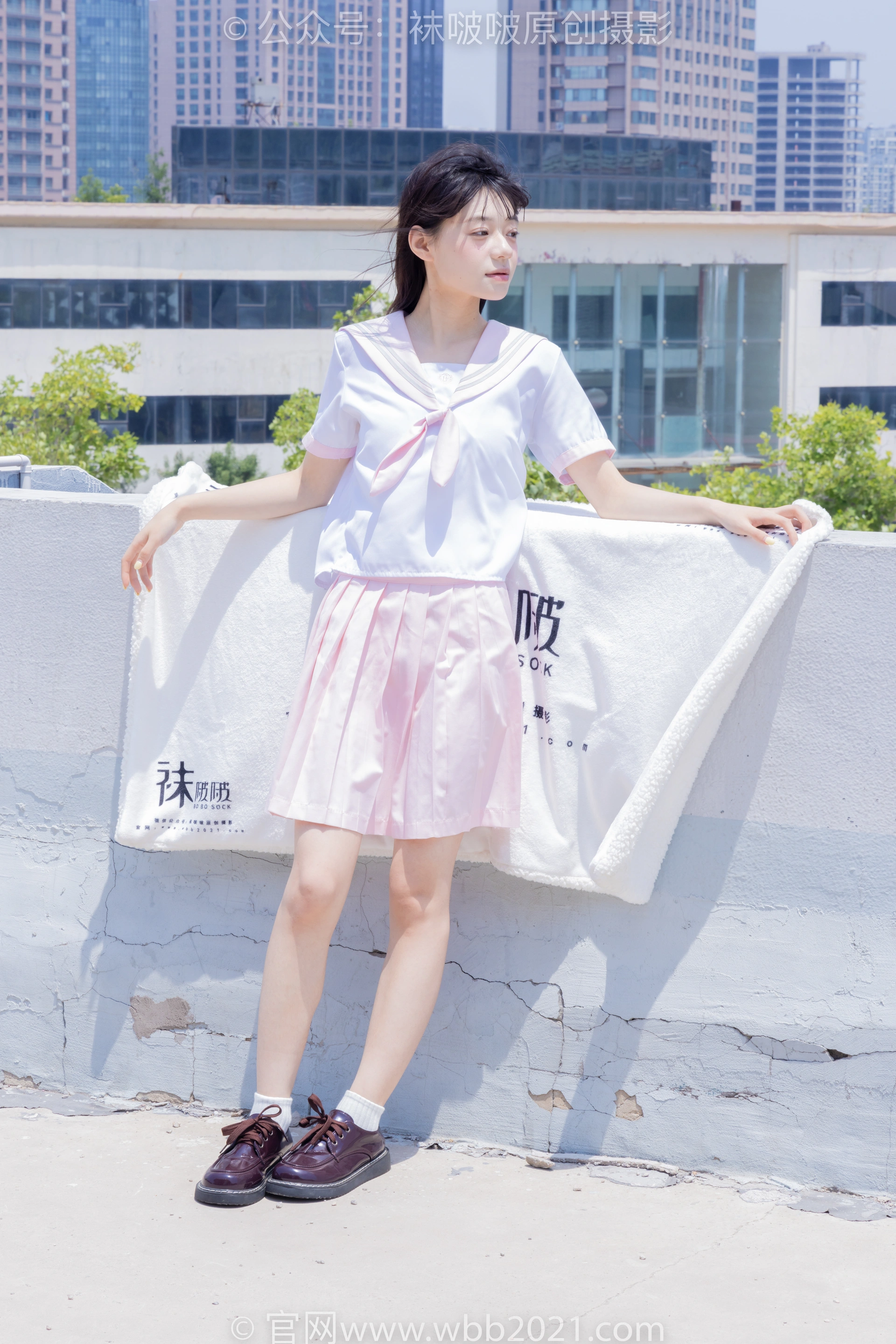 [BoBoSocks袜啵啵] NO.399 糯米-皮鞋、白棉袜、jk制服（花絮版） 1