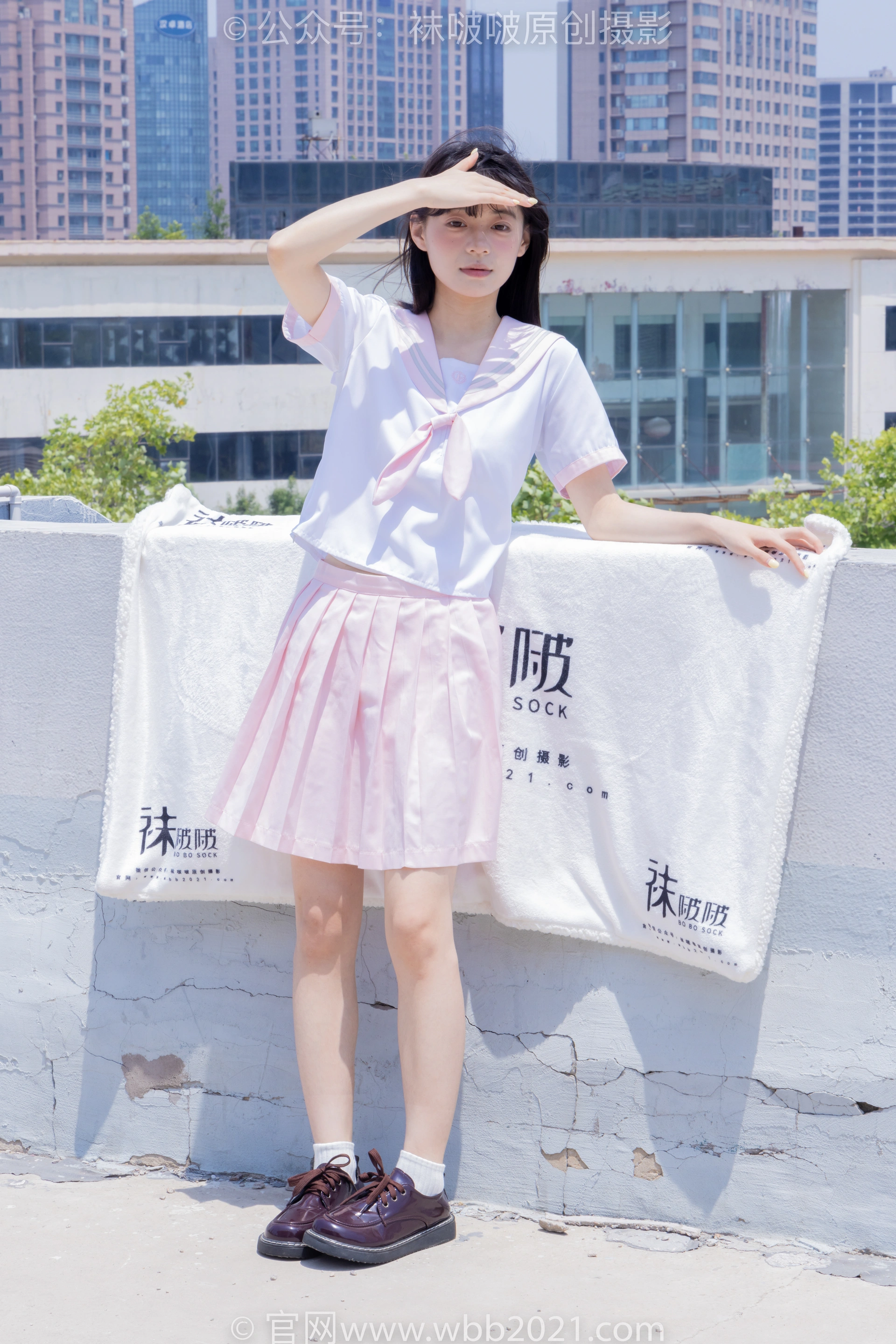 [BoBoSocks袜啵啵] NO.399 糯米-皮鞋、白棉袜、jk制服（花絮版） 2