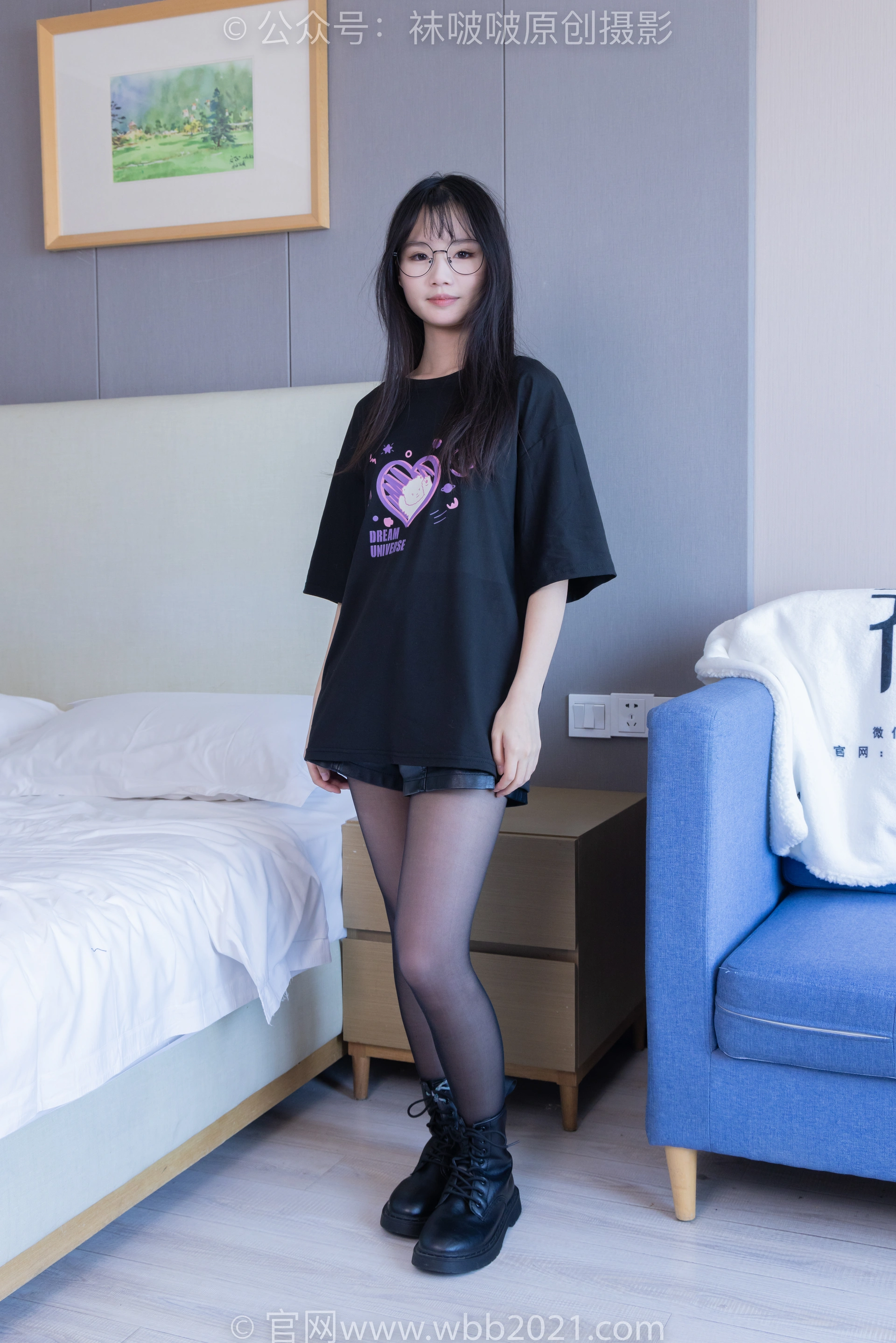 [BoBoSocks袜啵啵] NO.406 甜甜圈-马丁靴、黑丝（花絮版） 1